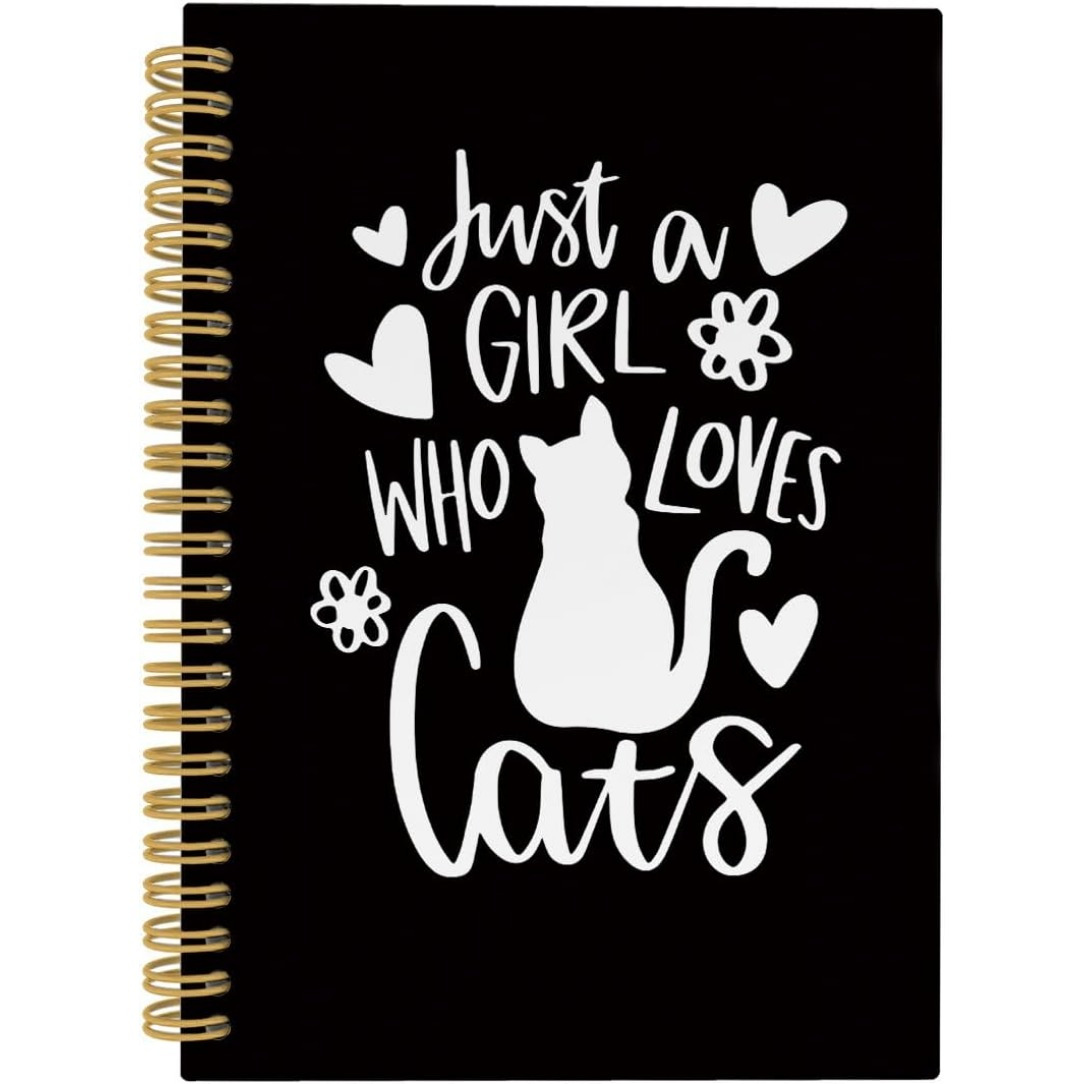 

Cat : A5 Black Journal With 50 Pages - College Ruled, Office & School Supplies, Ideal Gift For Cat Enthusiasts