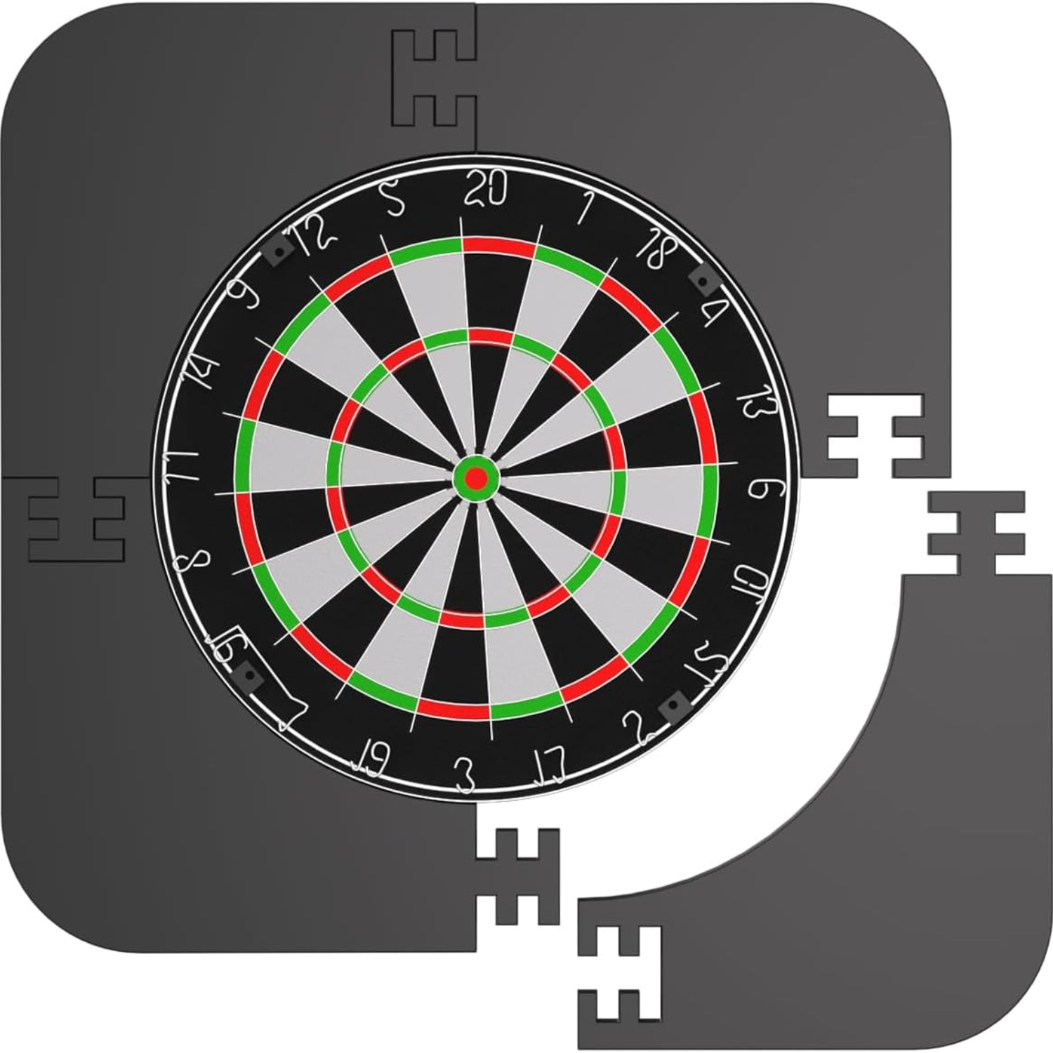 1-pack Heavy-duty Eva Dartboard Surround Wall Protector, Dartboard Protective Ring - Easy To Assemble Black Protective Ring For All Standard Size Dart Boards