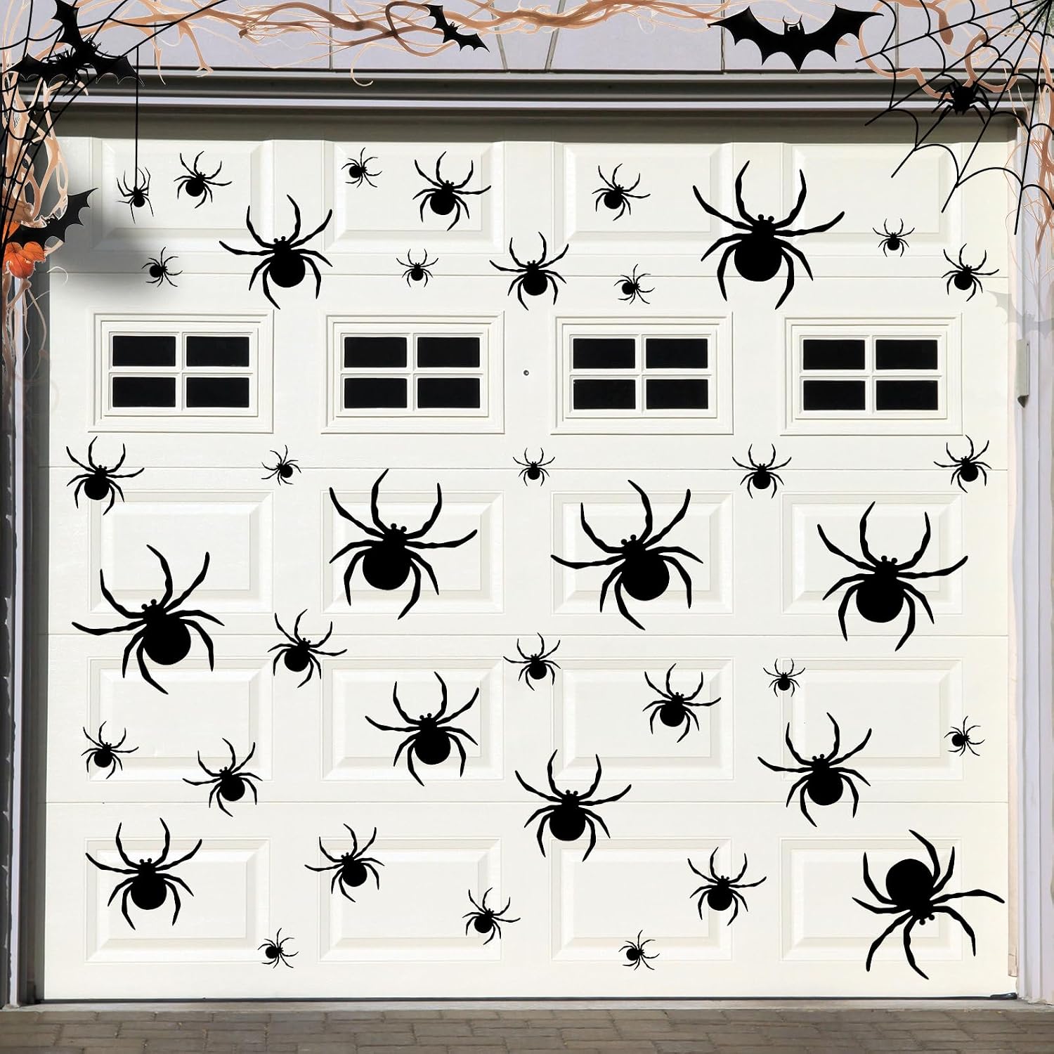 TEMU 45pcs Halloween For Garage Door Decor Magnets, Outdoor Spooky Magnetic Stickers, Holiday Ornaments For Garage Door, Fridge, Car And All Smooth