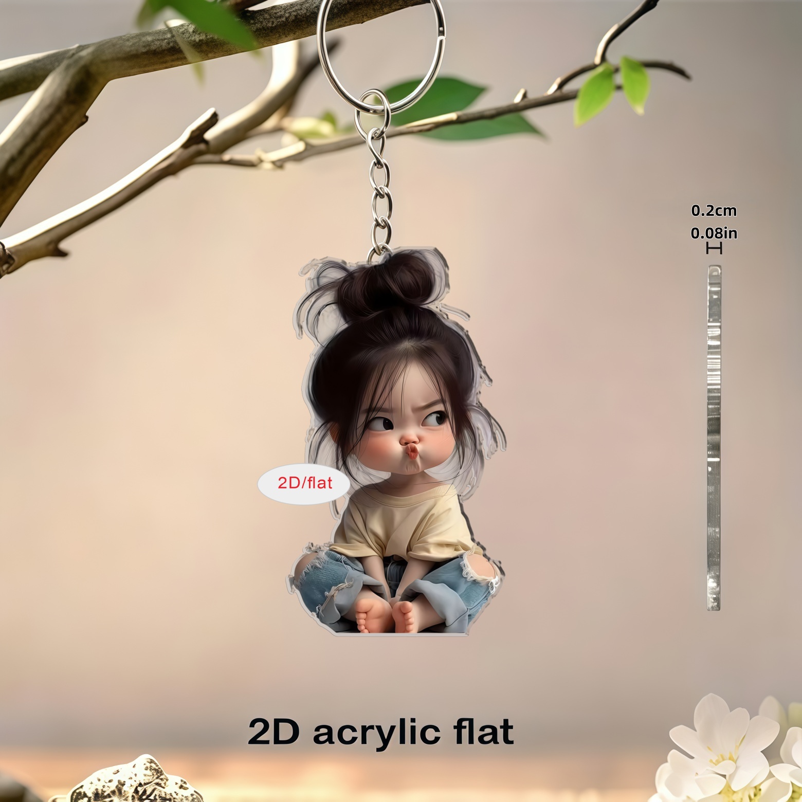 Dudu Acrylic Keychain Pendant, Fun Gift for Special Occasions