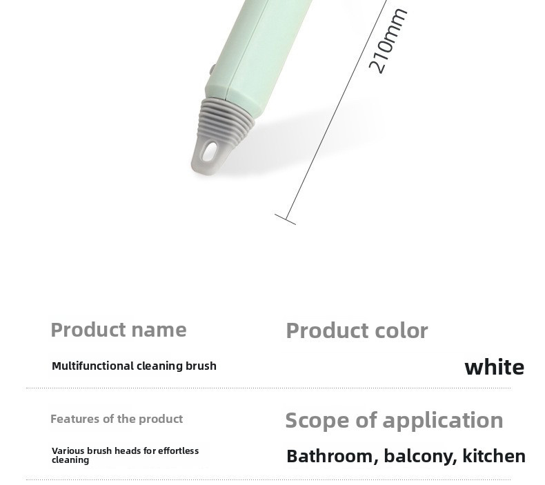 replacement electric cleaning brush long handle multi functional kitchen dishwashing bathroom shoes brush rechargeable durable   Product details 10