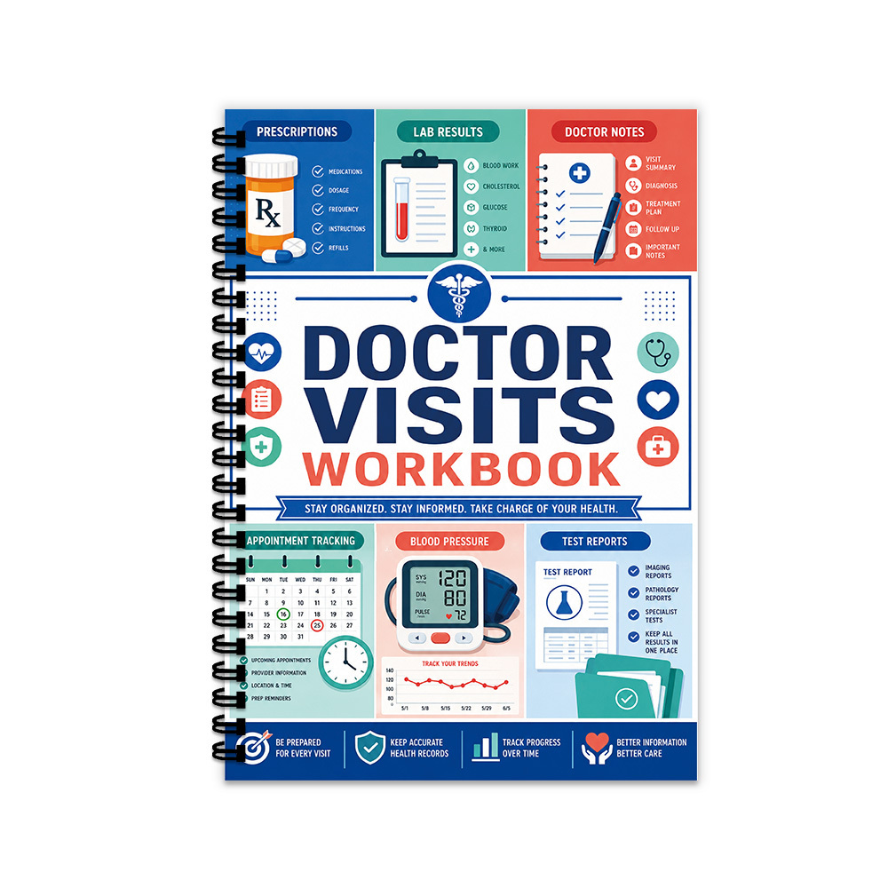 TEMU Carnet de notes 1 pièce multicolore à blocs pour graphiques de données sur les visites le médecin, journal organisateur complet d'informations