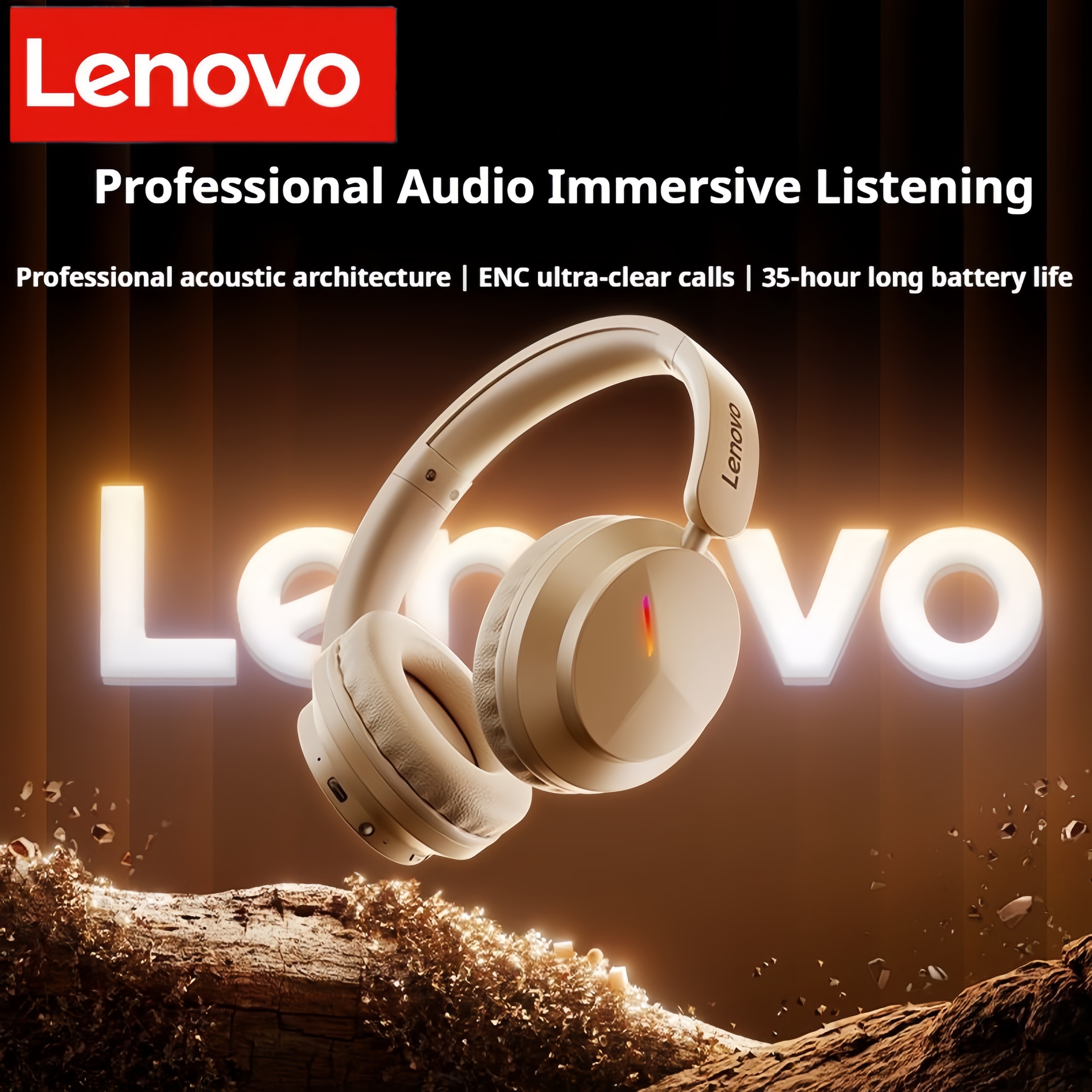 Les écouteurs sans fil Lenovo EH140 2025 offrent une connectivité sans fil longue portée, un mode de jeu Esports avec faible latence et des haut-parleurs de 40 mm conçus pour les basses profondes et l'isolation du bruit, ce qui les rend idéaux pour le gaming, la musique et les appels.