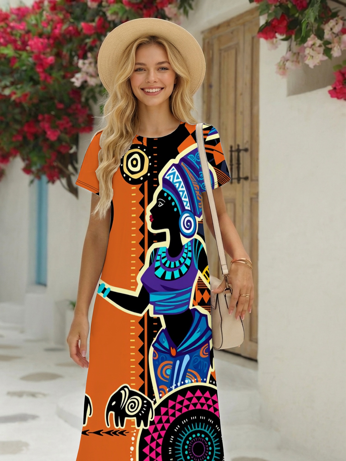 african traditional dresses designs sold on Temu Mexico Size:US 11 / EU 44 Mama Blue Cutout Midi Dress Shweshwe dresses With its flattering cut