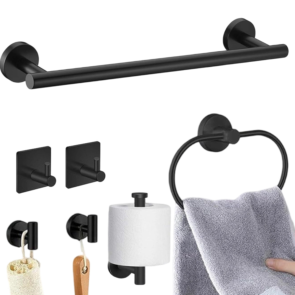 Towel Bar Toilet Paper Holder Towel Ring For Bathrooms Closets Kitchens Laundry Rooms