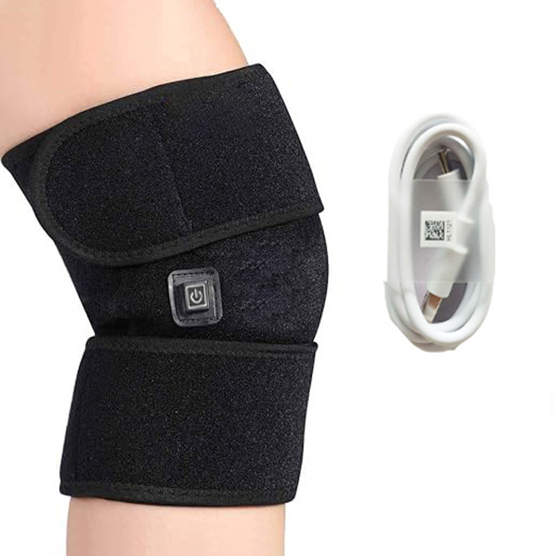 

1pc Usb Knee Massager Wrap - Adjustable Temperature, Portable, Usb Rechargeable, 36v Max Voltage, Flexible Comfort For