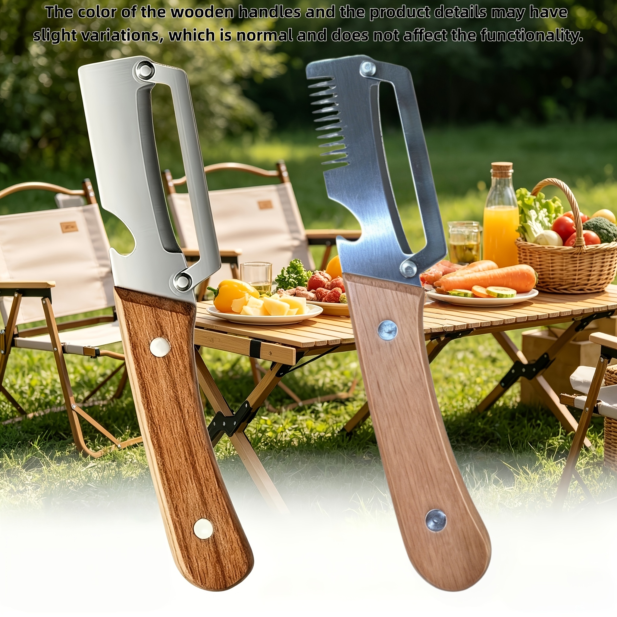 2 pack stainless steel heavy duty peeler professional sugarcane pineapple slicer with wooden handle multifunctional fruit vegetable peeling tool sturdy kitchen gadget for home outdoor