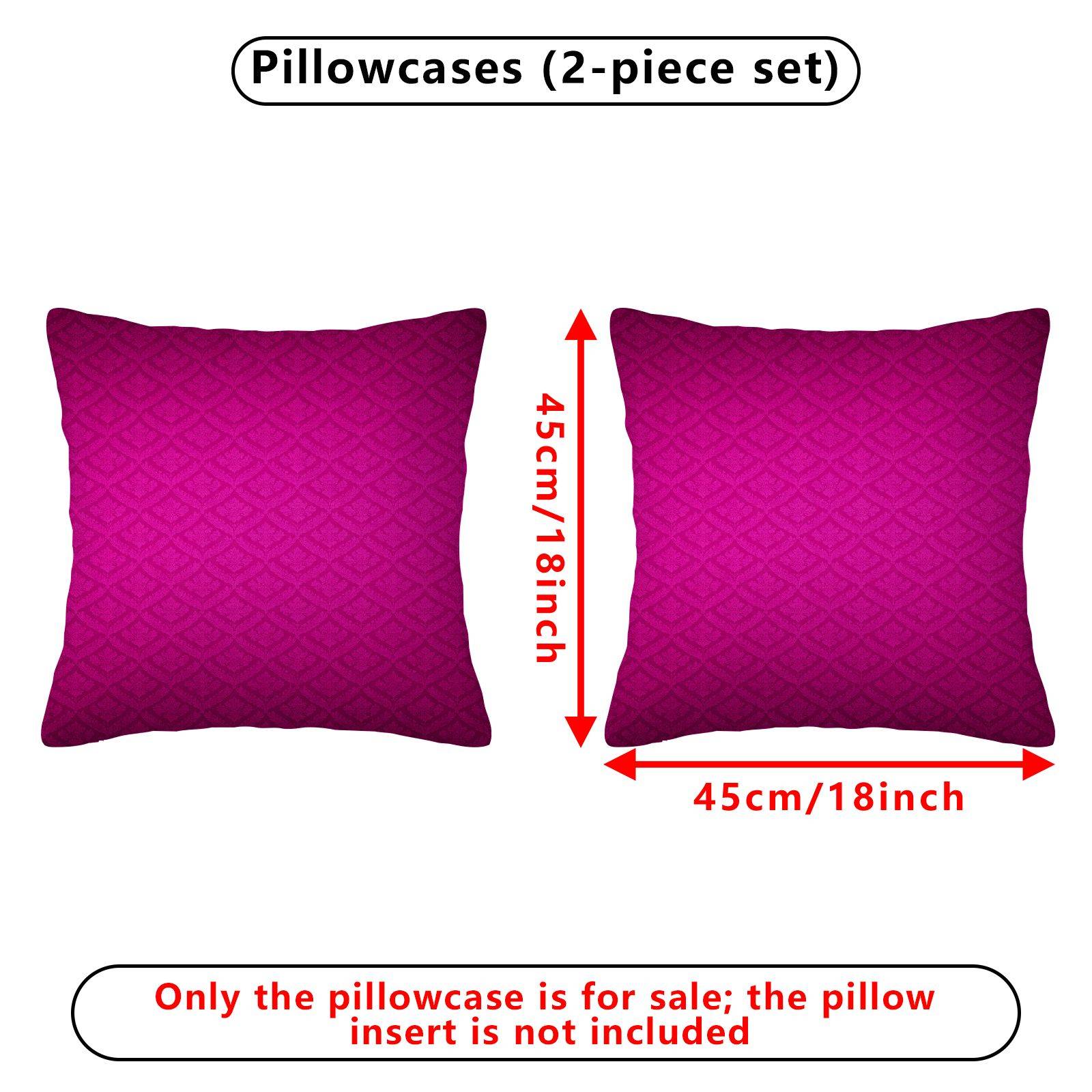 TEMU 2pcs Purple Geometric Pattern Texture Vibrant Pillow Cover, Year- Round Theme Pillowcase, Decorative Throw Pillowcase, Polyester Square