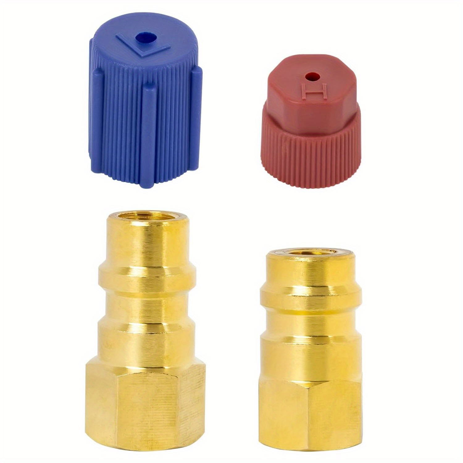 Image of R12 To R134a Ac Modification Accessory Adapter Kit, R12 R22 To R134a High/ Low Accessory Port Modification Accessories, Suitable For Ac Air Conditioners