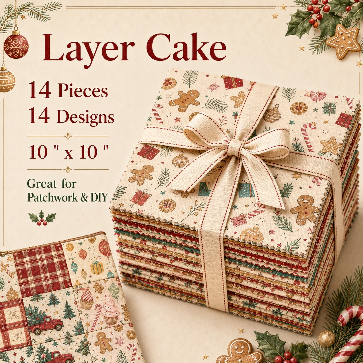 christmas fabrics sold on Temu United States