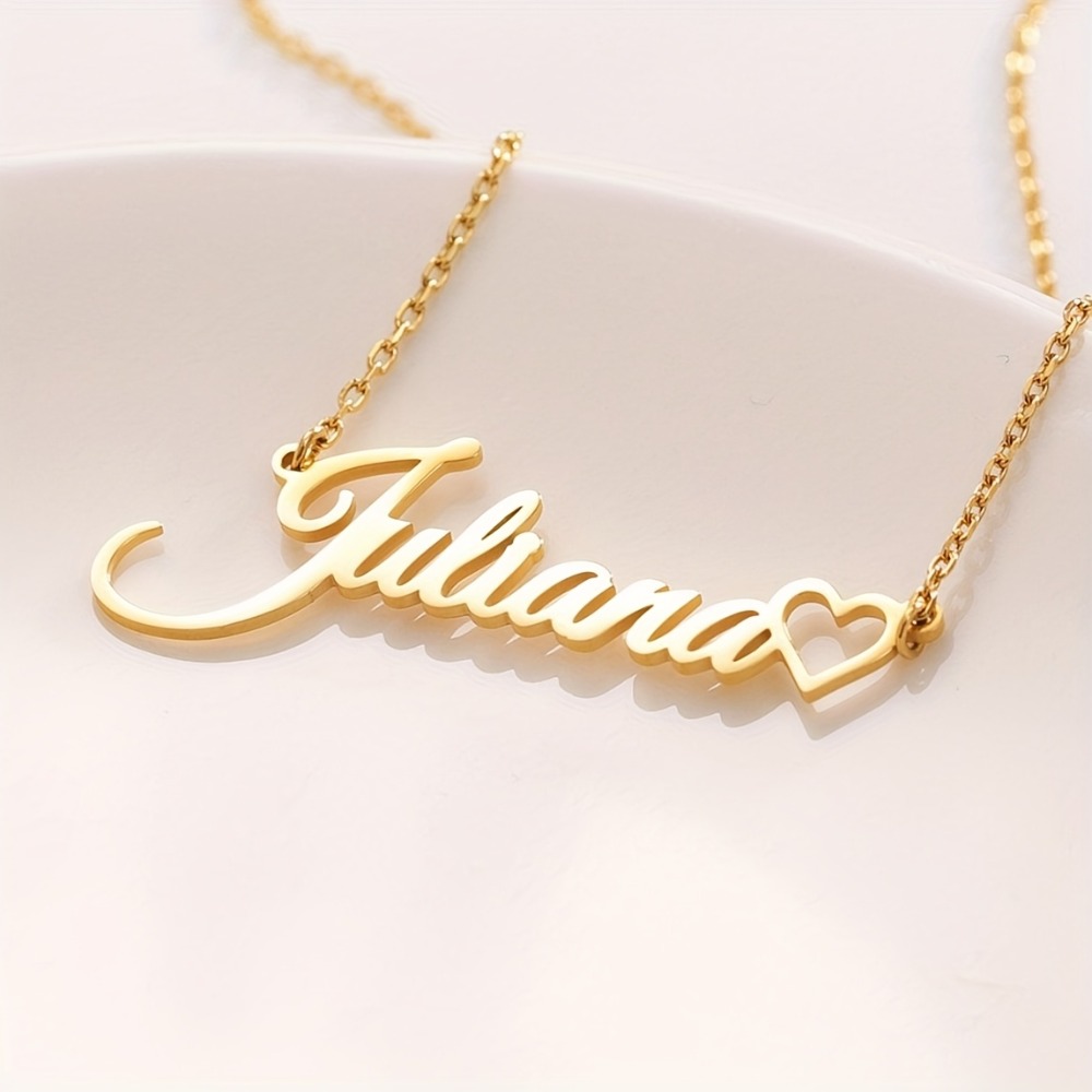 Women's Personalized Heart-Shaped Stainless Steel Necklace