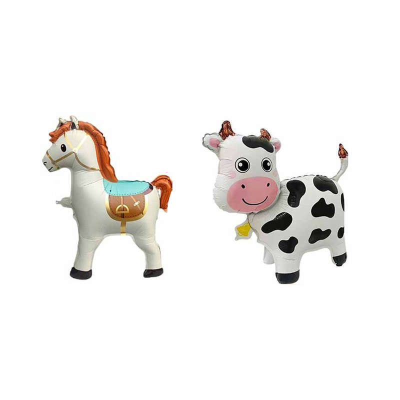 TEMU 2 pezzi di mucche cartoon 3D nere , palloncino a forma nobile di medie dimensioni da 24 pollici, decorazione per l' di feste di compleanno,