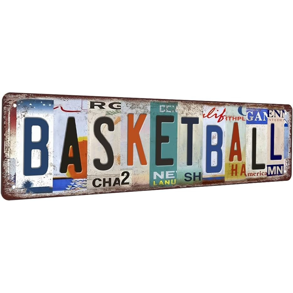 TEMU Plaque imprimée en bois 2D, 1 pièce, Panneau de basketball en bois, Décoration de basketball, Cadeau de basketball, Décoration murale de sport