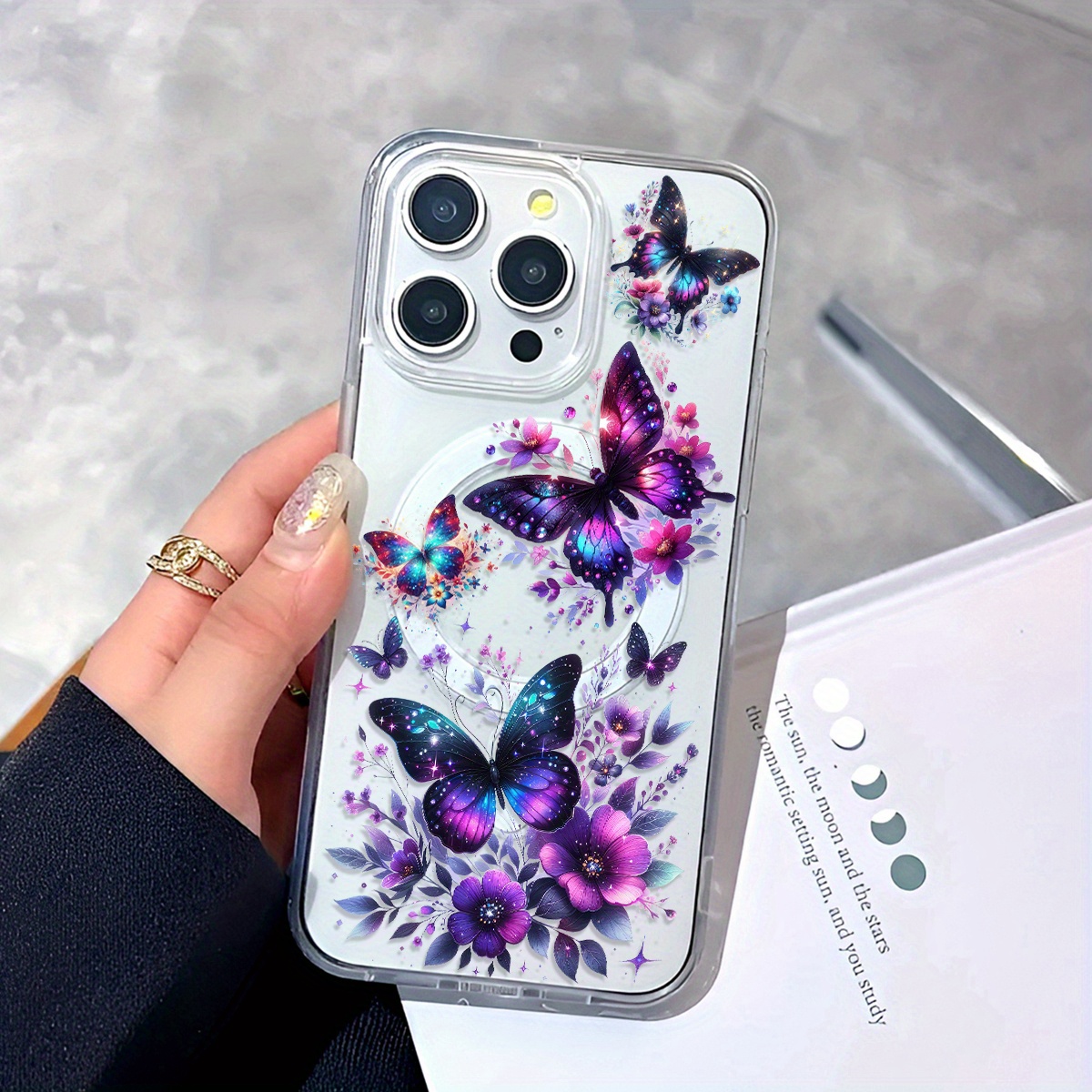 TEMU Phone Case: Suitable For Iphone 16 Pro Max 15/ 14 Plus 13/ 12/ 11 Pro Trend Pattern Transparent Acrylic Phone Case Earthquake Protection Classic