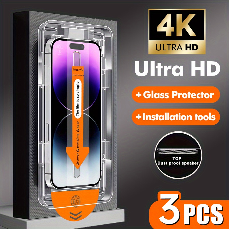 TEMU 3pcs Set For For Galaxy A70/a70s/a71/a72/a73 5g Fingerprint Unlocking Pull-out Film Box, Tempered Glass Phone Film, 1 Click Adhesive, Dust-free,
