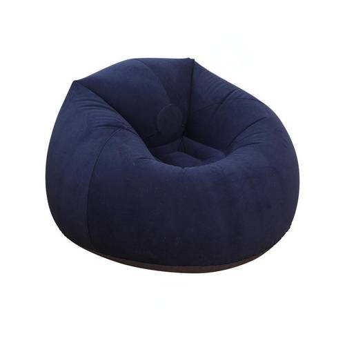 grey and blue portable folding inflatable bean bag lounge chair indoor outdoor dual use camping picnic leisure seat holiday essential for indoor and outdoor relaxation