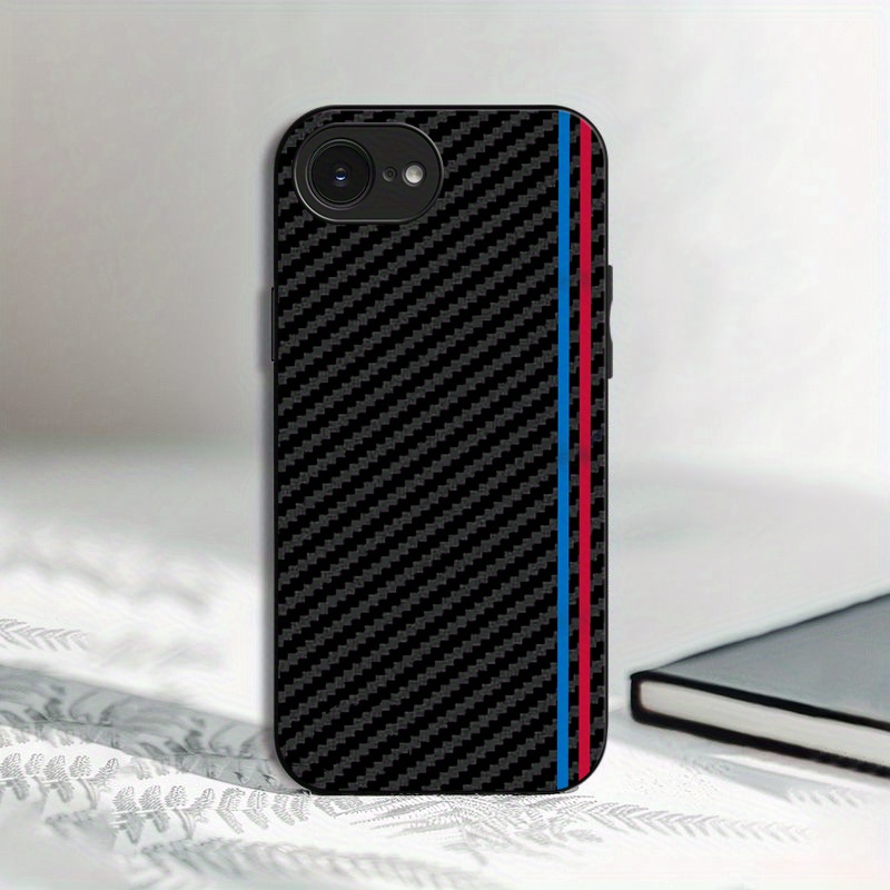 TEMU Phone Case - A Stylish Stripe Phone Case Designed For The For Iphone 16e, Shockproof Protection And Suitable For Business Use