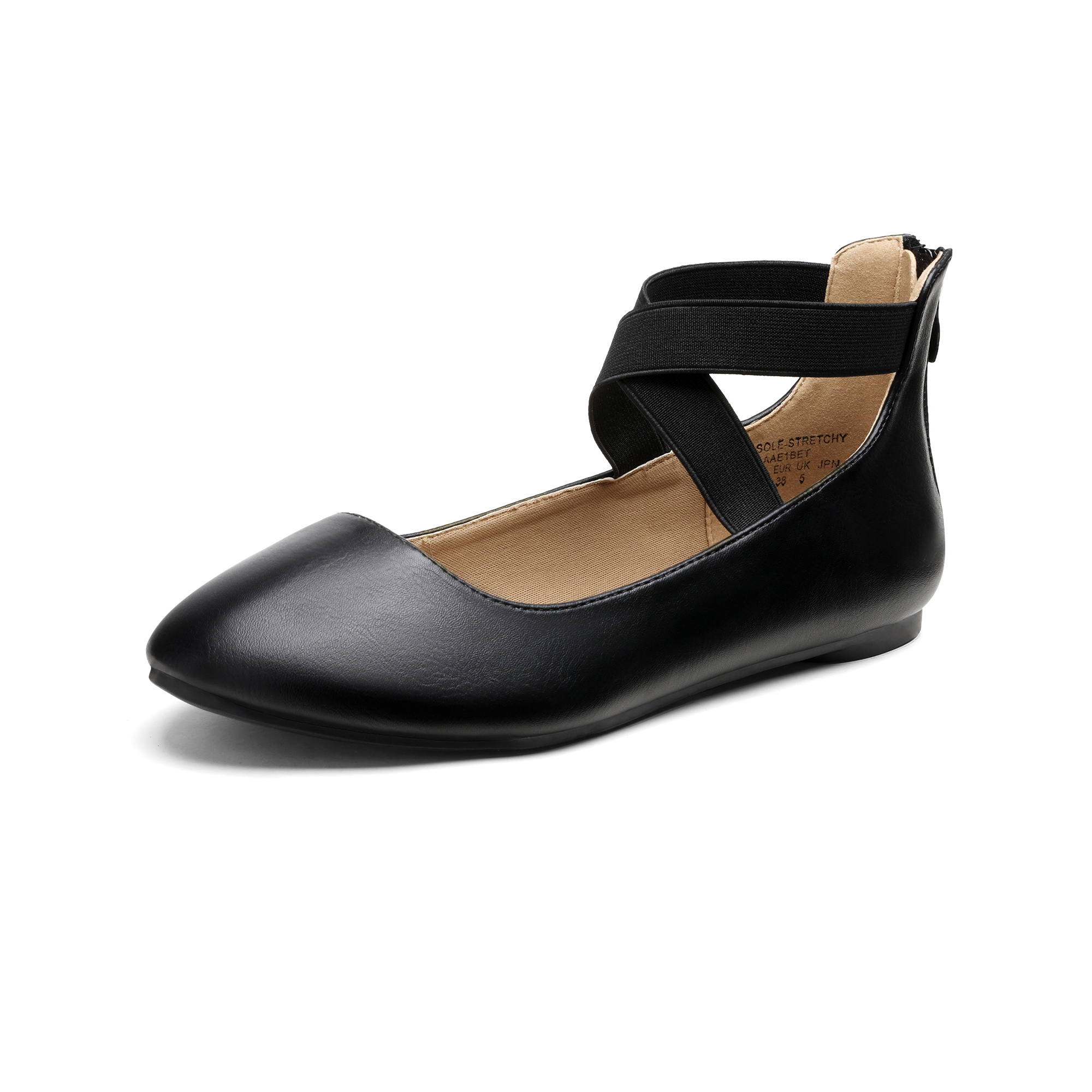 Image of Dream Pairs Women's Classic Round Toe Ballet Flats Sparkle Chic Elastic Suspender Dress Shoes, Women Shoes