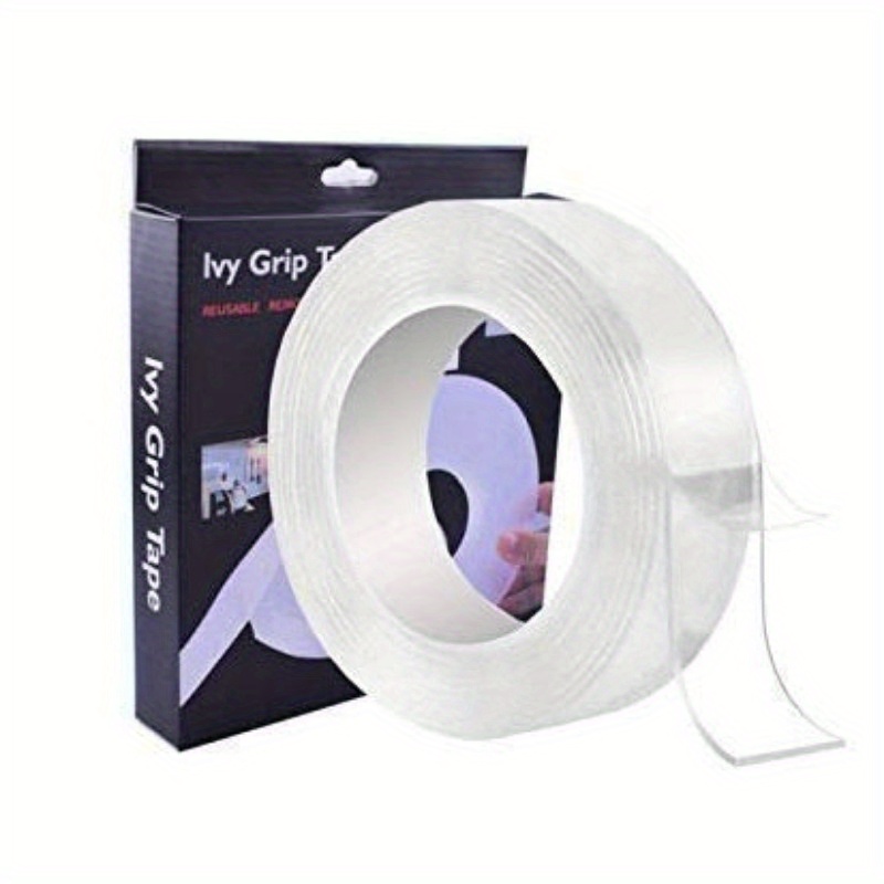 white polyester ivy grip tape multipurpose high gth double side tissue tape 1 mm clear sef00103 details 0