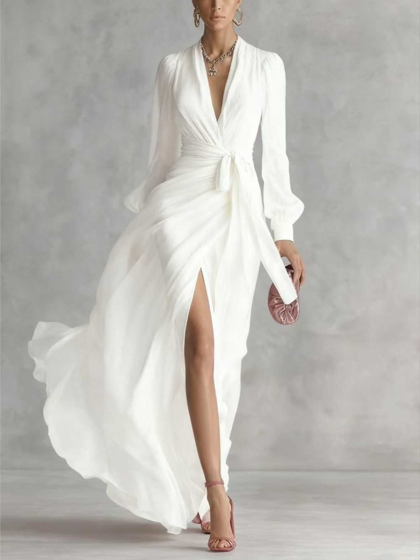 Midi Wrap Dress White Velvet Maxi Dress White Velvet Wrap Maxi Dress Floor  Length Long Sleeve