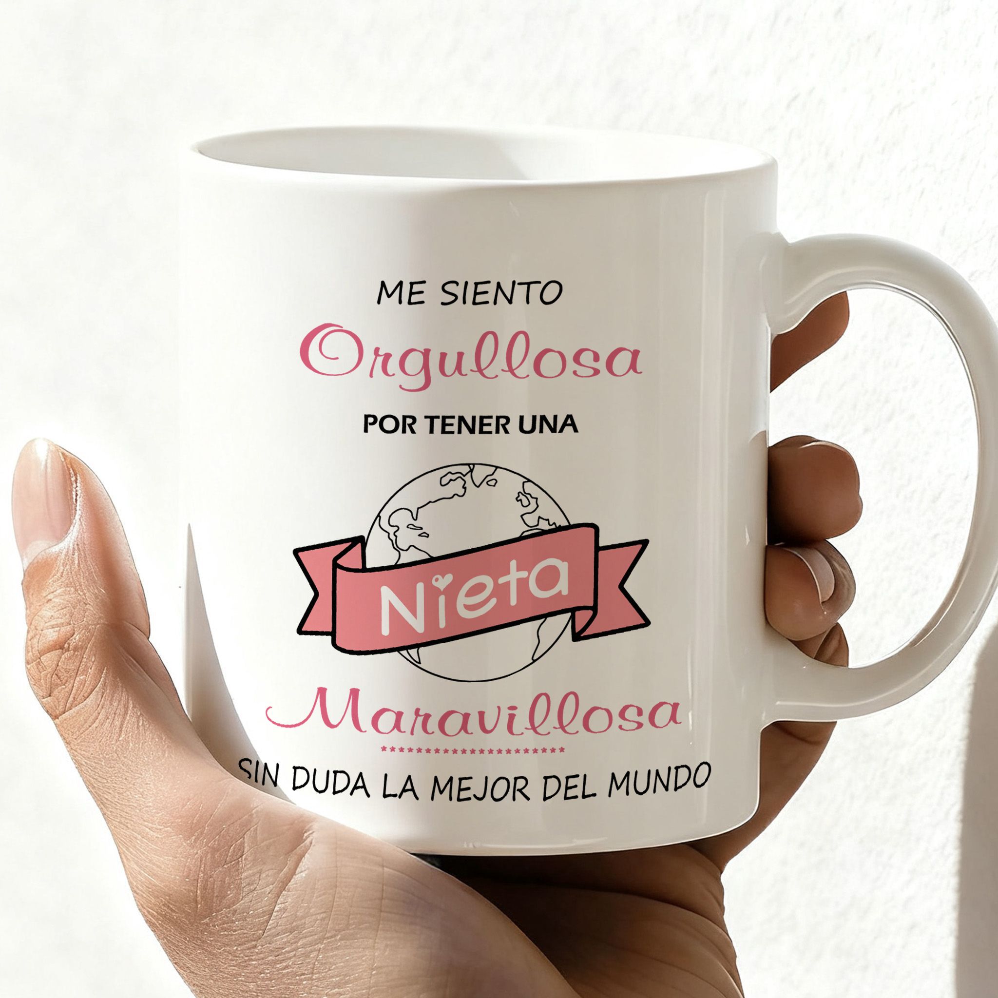 TEMU Taza de cerámica blanca de 11 oz con diseño de y orgullosas, impresión . Un regalo ideal para la mejor de sus , para o Navidad.