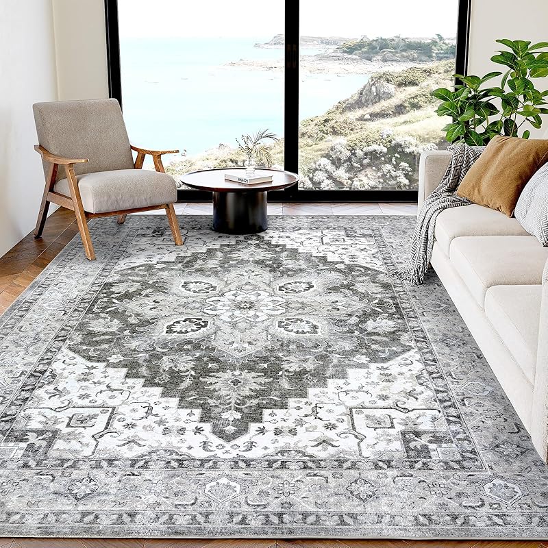 TEMU Carpets, Carpets, With Borders, Vintage Carpets Suitable For Living Rooms, Bedrooms, And Dining Rooms