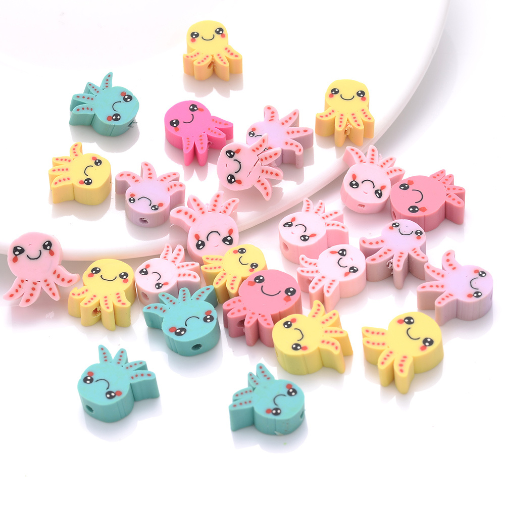 50pcs Random Animal Series Ceramic Beads for Jewelry Making