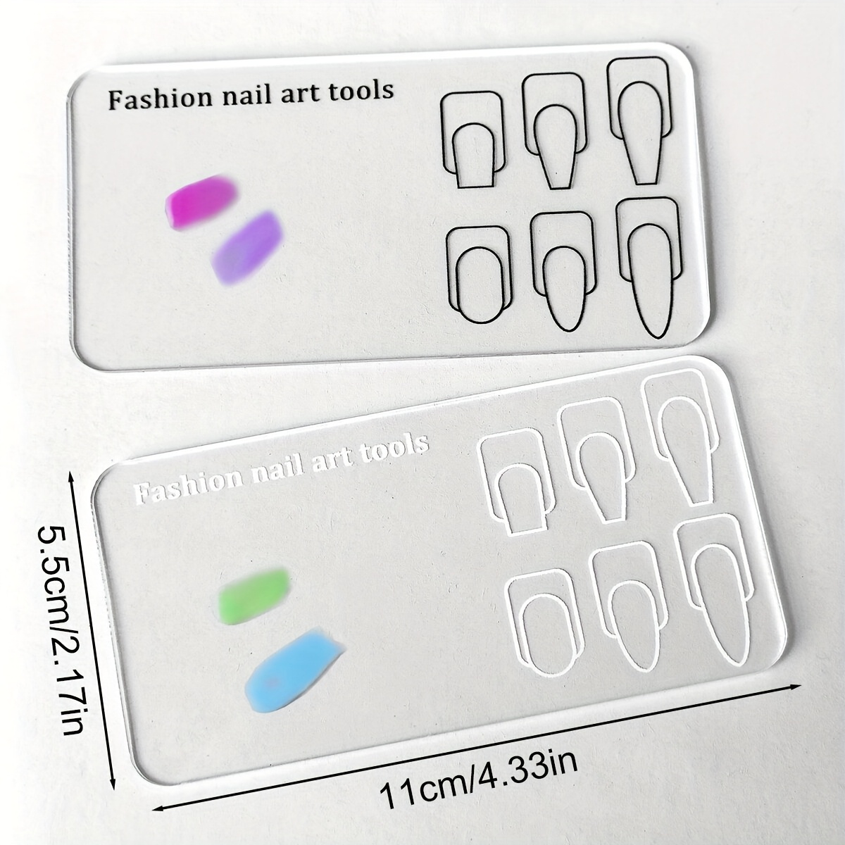 Transparent Thickened Nail Palette for Acrylic Art Training