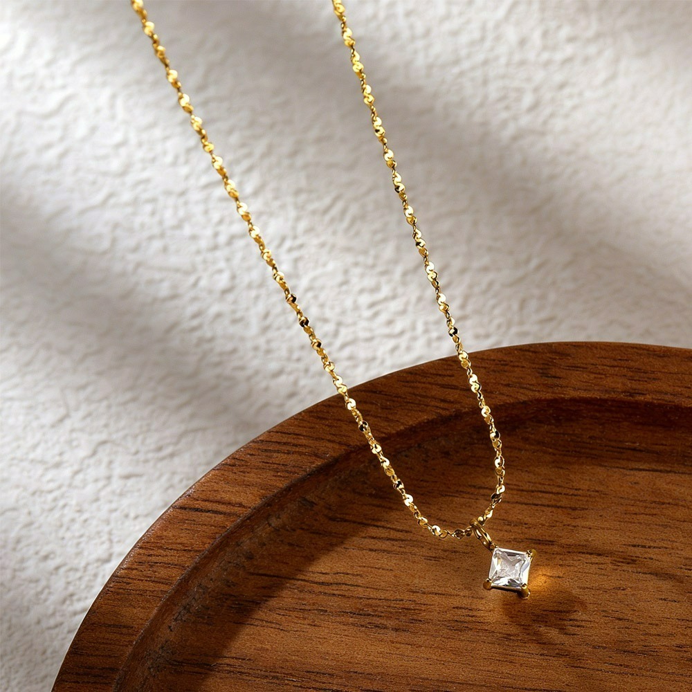 Minimalist 316 Stainless Steel Pendant Clavicle Chain Necklace