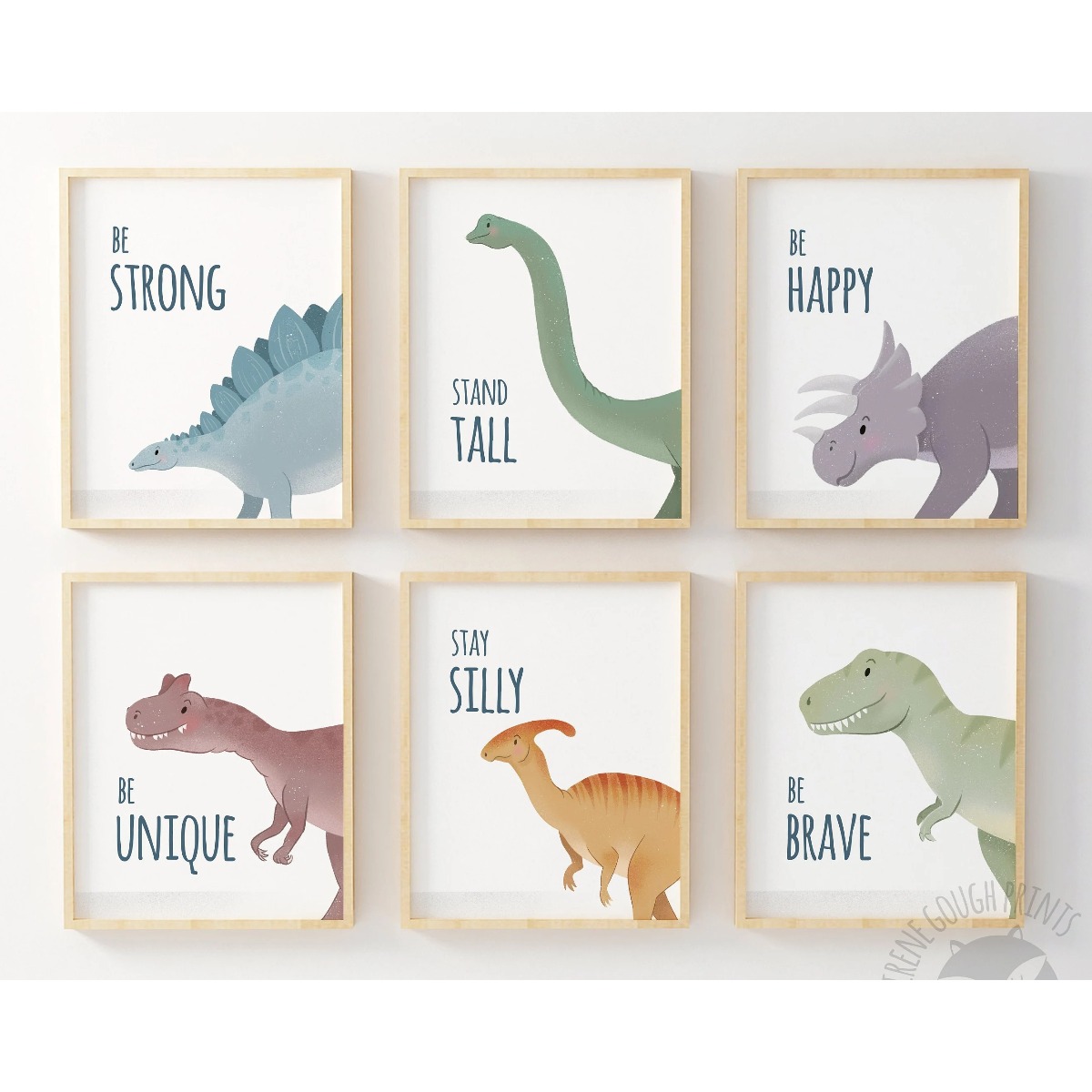 TEMU 6pcs Canvas Poster Set (unframed) - 6 Dinosaur Posters For Home, Wall Art, Dinosaur Decor, Room Art, Inspirational Text