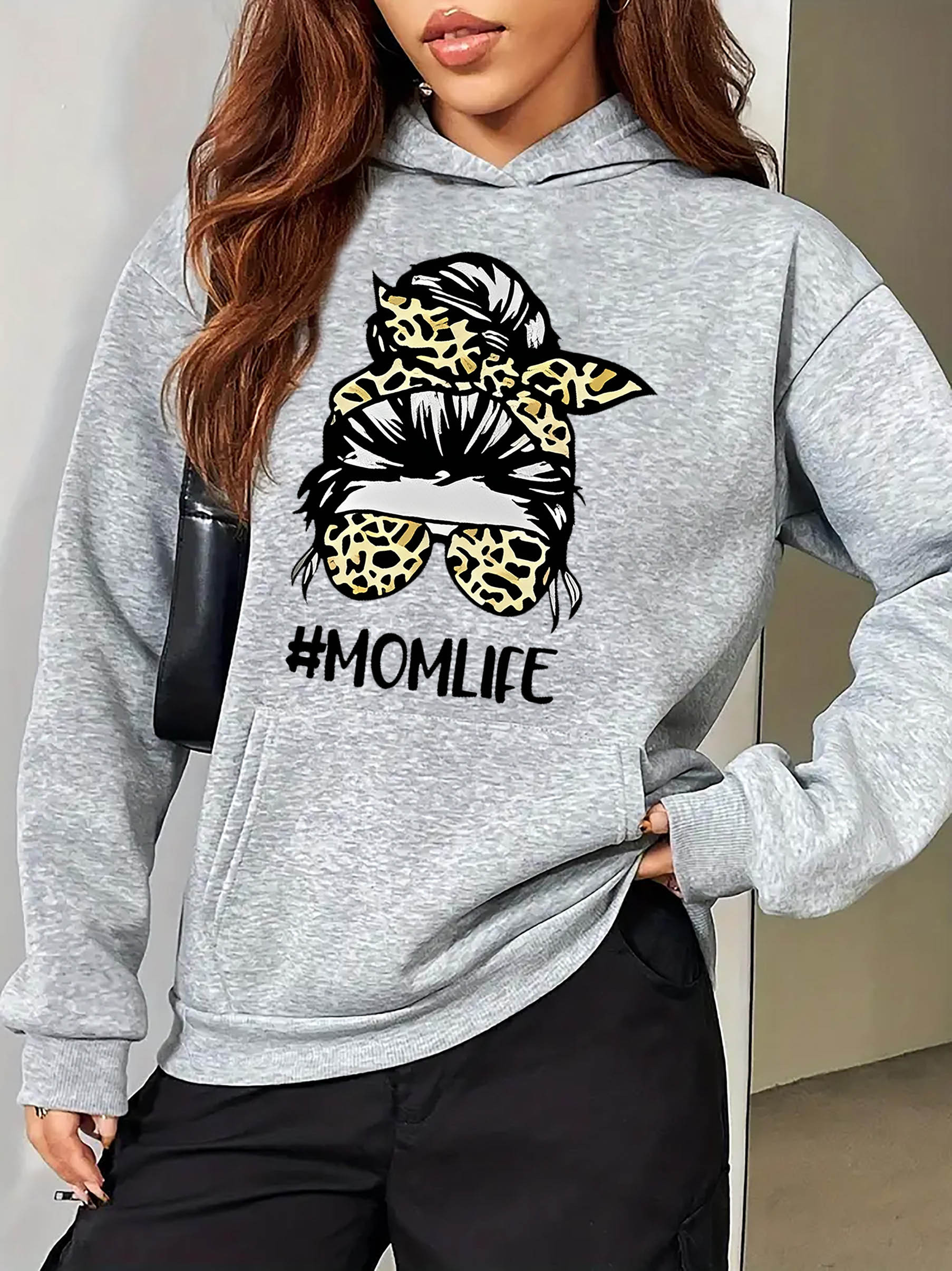 women's fashion leopard print hoodie eye mask bandana design