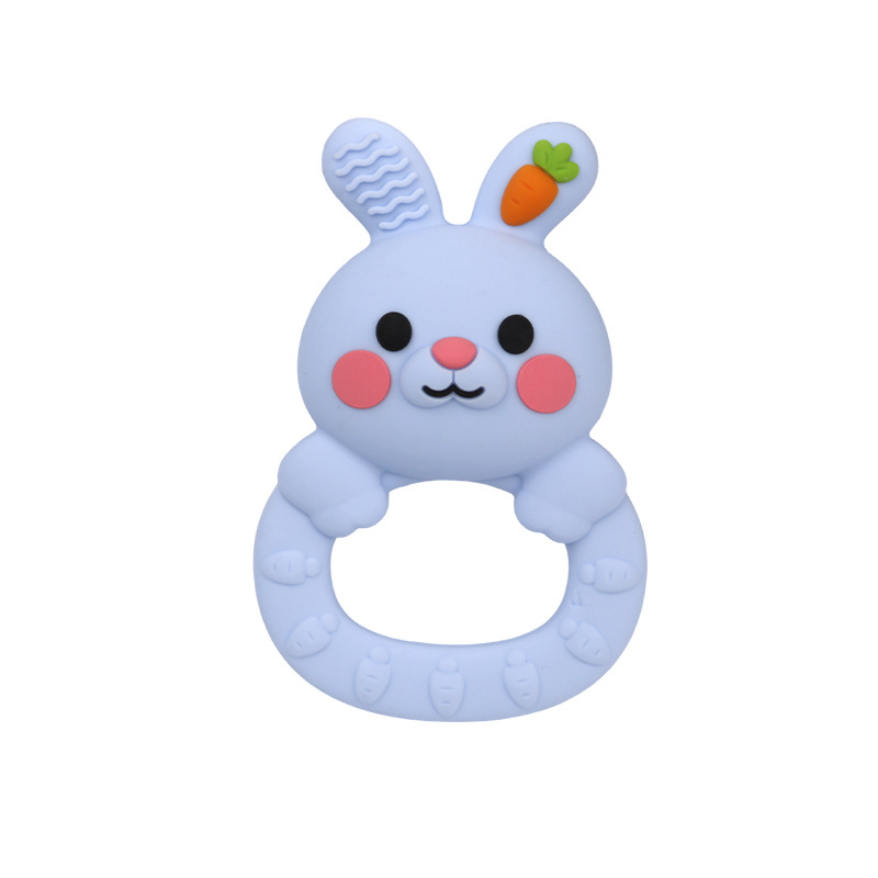 TEMU Juguete para masticar para perros de anillo de conejito, juguete para la dentición de cachorros y perros jóvenes, adorable diseño de dibujos