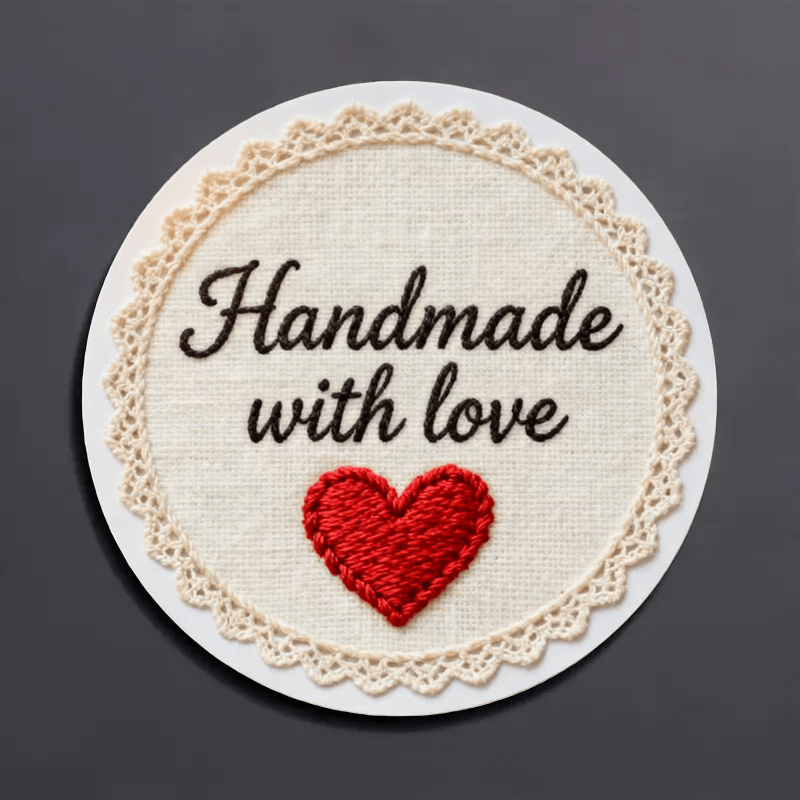 TEMU 160/480pcs Set di Adesivi " a con Amore" - Etichette Eleganti /Fatte a con Design a Cuore per Scatole Regalo, Confezioni, Imballaggi, Biglietti