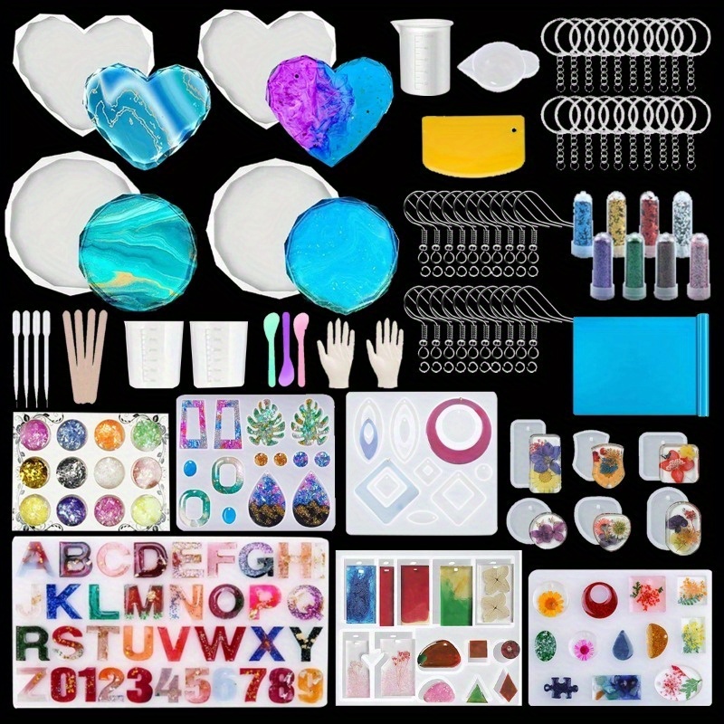 Kit 200 Pezzi Per Orecchini Fai Da Te - Ganci, Forme A Goccia, Cerchio, Triangolo In Oro E Argento - Foto 3