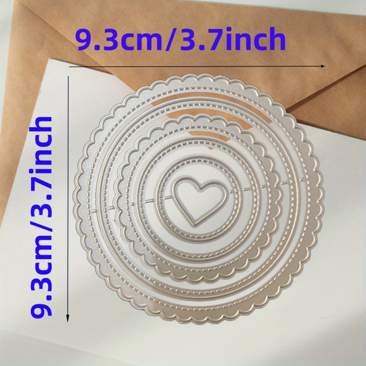 TEMU Metal Cutting Dies And Circle Shapes For Valentine Cards, Wedding Invites, And Scrapbooking Projects – A Reusable Geometric Set Featuring
