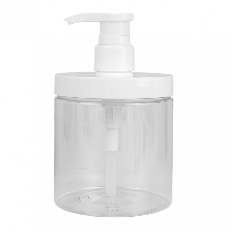 TEMU Botella dispensadora de champú transparente de 500 ml con bomba de ancha para loción, champú, crema y cosméticos