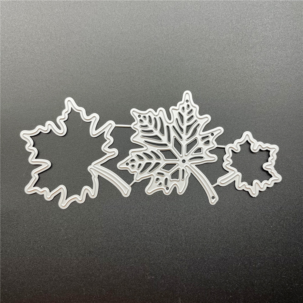 TEMU Automne Action de 1pc Découpe Métallique Créative Feuilles d'Érable, Décoration Papier Scrapbooking Carte Journal Mariage Artisanat Pochoirs DIY