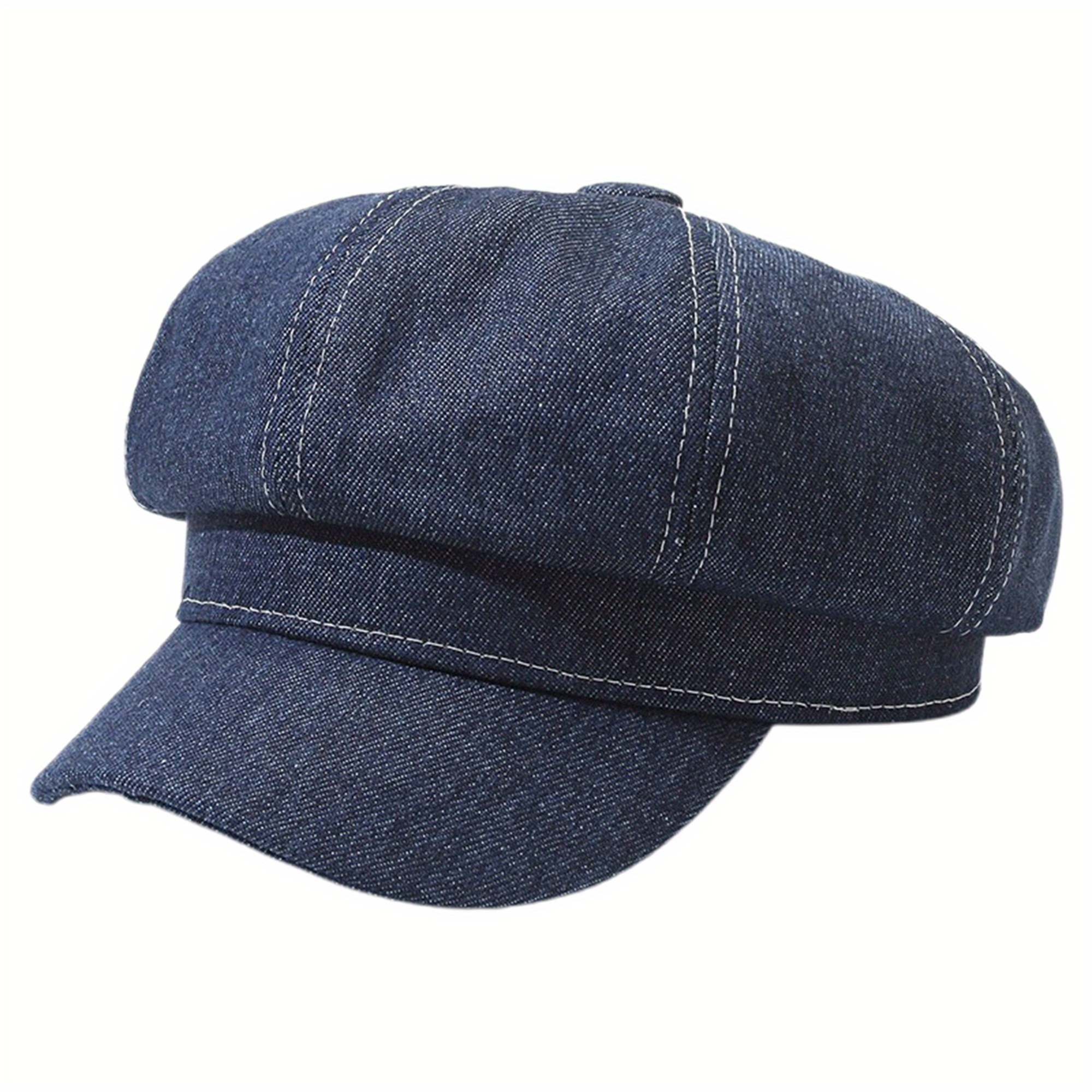 womens denim newsboy beret cap visor cap elegant paperboy - Temu