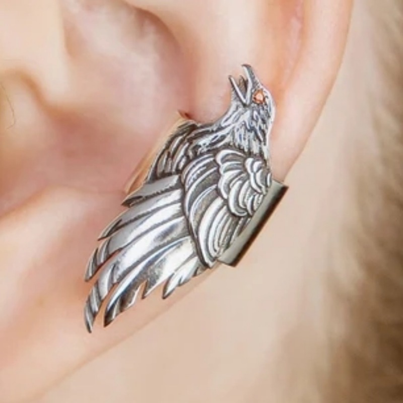 Vintage Bird-Shaped Ear Clip, Exquisite Design