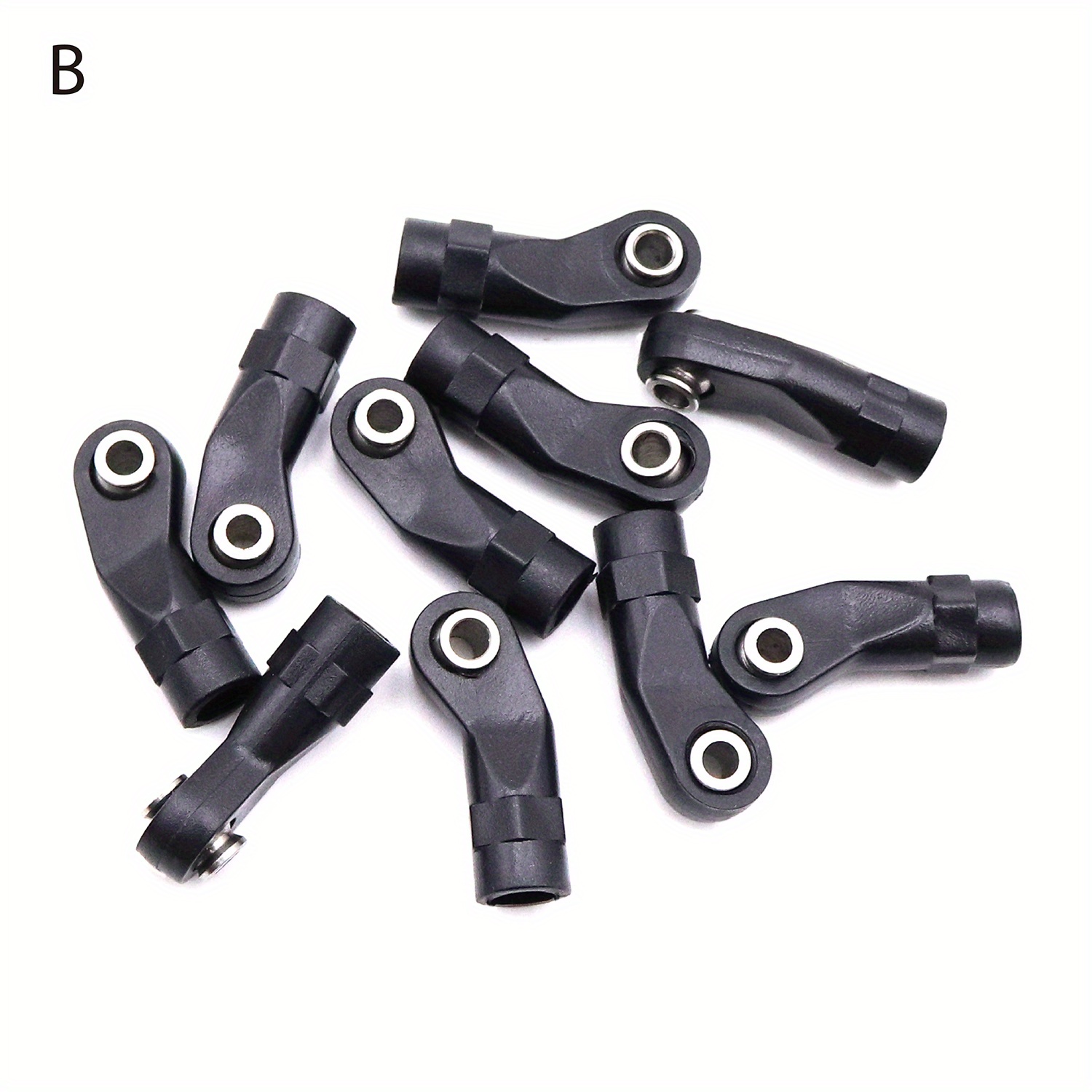 Image of 10pcs M3 Rod Ends Heads Plastic Straight Bent Link Balls Joint For 1/ 10 Rc Crawler Scx10 D90 Trx4 Trx6 Upgrade Part