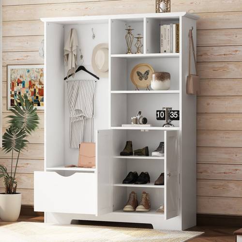 multi functional hall tree with storage shees drawers and cabinet elegant hallway shoe cabinet with bench modern coat rack with hooks for hallway white
