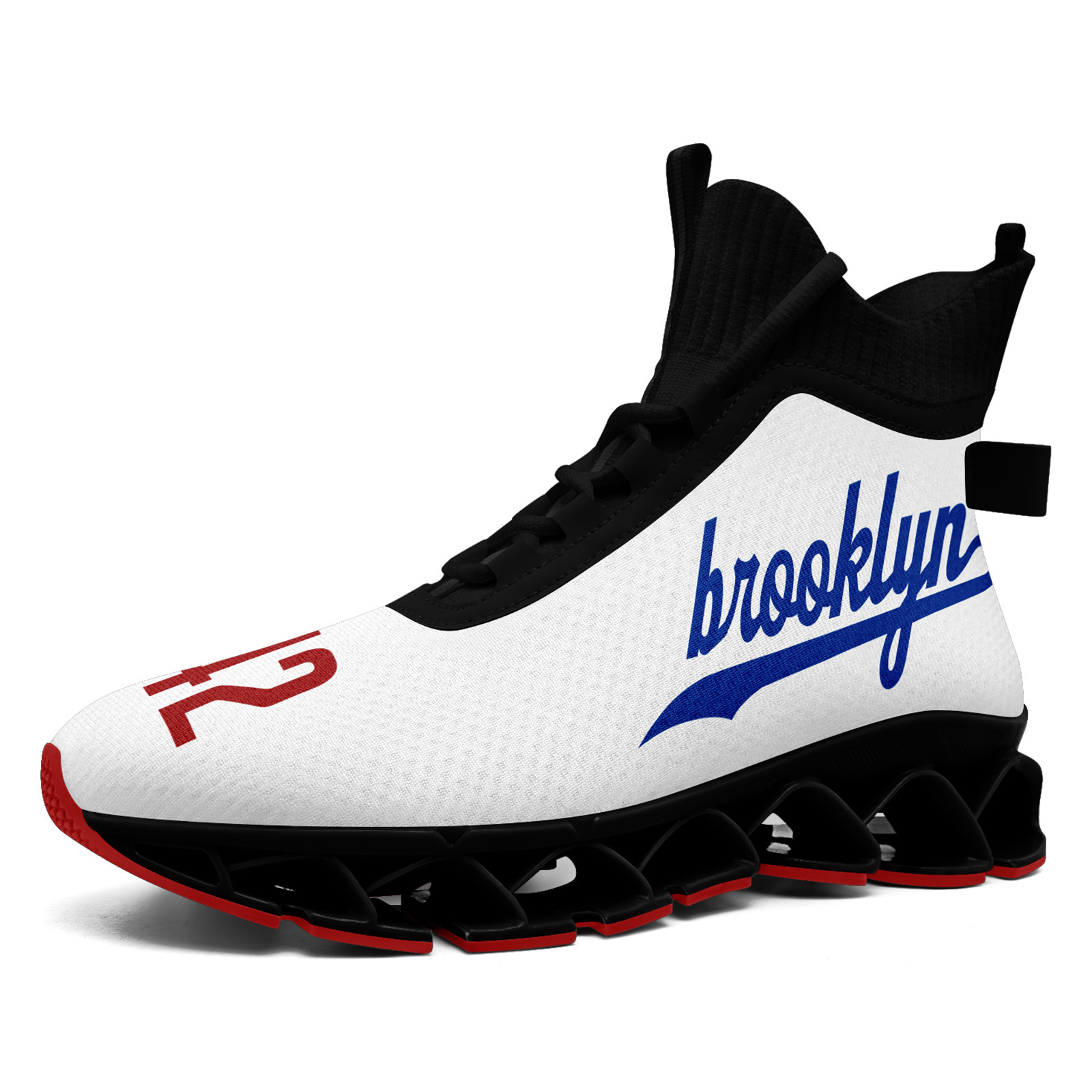 TEMU Coolcustomize Men's Casual High Top Sneakers, Trendy Soccer #42 Print Blade Shoes, Comfortable Walking Footwear For Game Days & Daily Wear