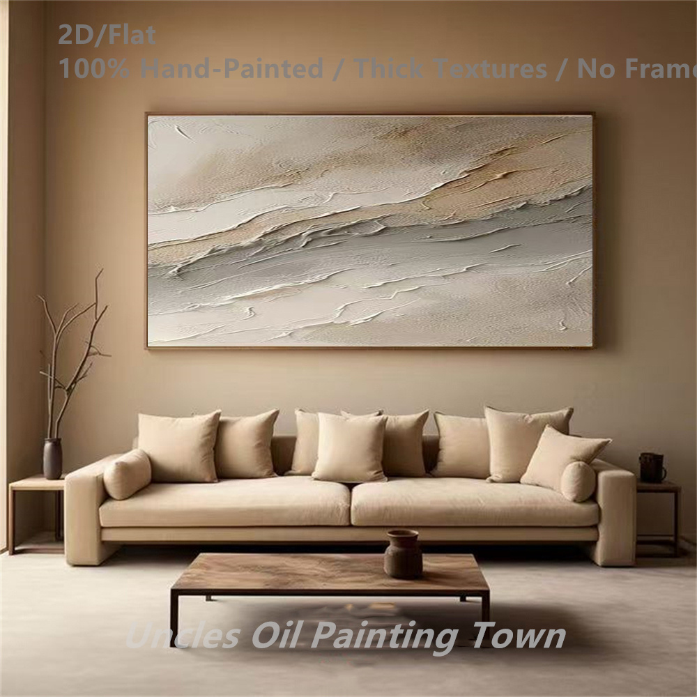 Hand-Painted Abstract Wall Art - Thick Textures, Vibrant Colors, Frameless Modern Canvas Painting for Living Room, Bedroom, Study - Unique Contemporary European & American Style Home Decor, Large Murals, Aesthetic Room Accent, Bedroom Artwork, Minimalist Design, Highquality Finish, Textured Artwork, Interior Designers, 2D Flat