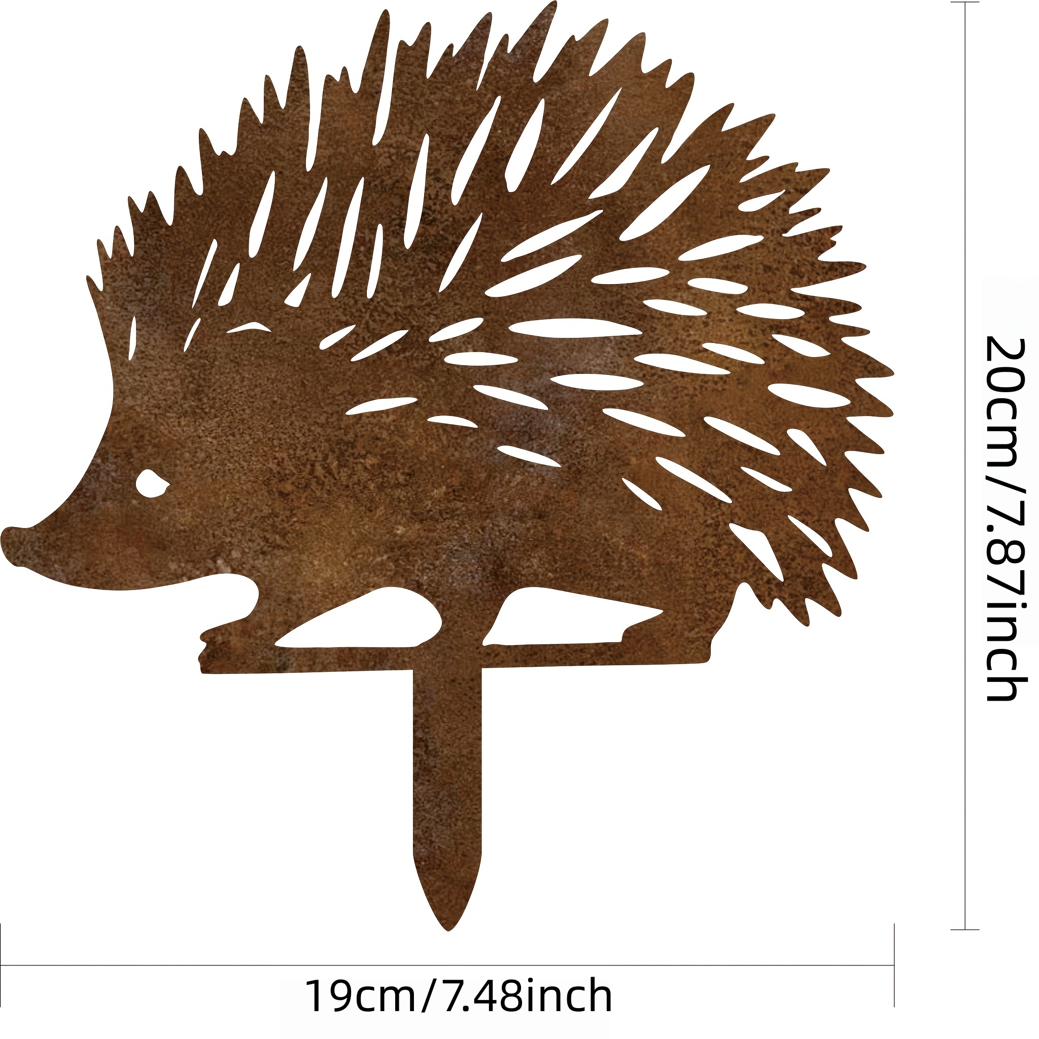 2d Flat, [2d Flat] 1pc Hedgehog Garden Ornament Suitable For Outdoor/, Cute Hedgehog Figurine With Flat, Plastic Animal Decor For, Balcony, - Rustic Country Style Gift For Home & Decoration, 2d Flat
