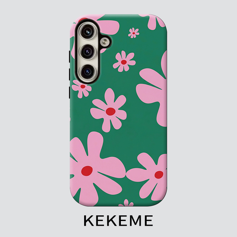 TEMU Phone Case - Kekeme Minimalist Style Floral Film 2-in-1 Suitable For Galaxy S26 S25 S24 S23 S22 S21 S21+ S21 Fe Edge S20 A15 A16 A17 A23 A32 A34