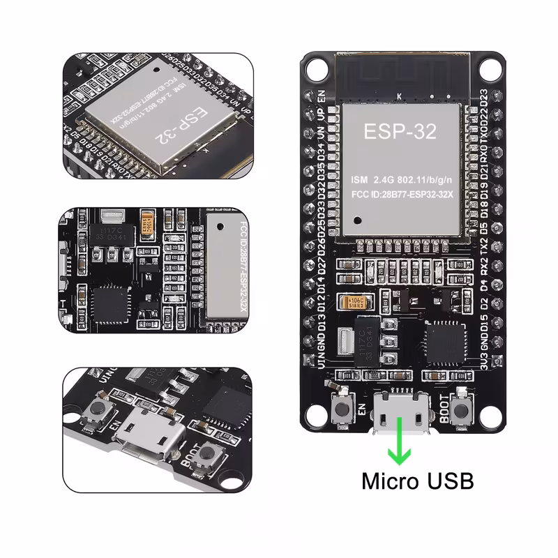 1 סט לוח פיתוח esp- -32 esp32 esp-32s עם 30 , ממשק micro usb, wifi esp- -32 עם לוח שבירה esp32 ומתאם מסוף מגן 30pin פרטי מוצר 3