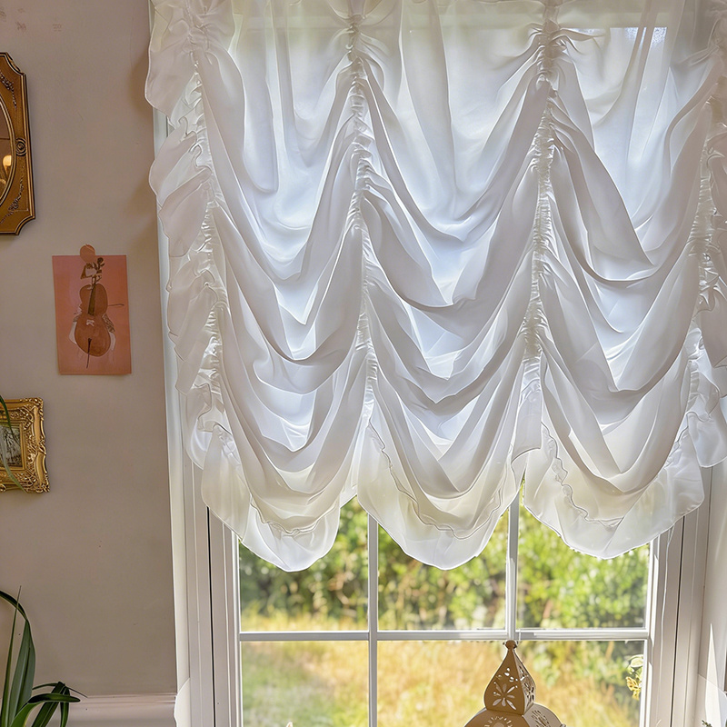 TEMU Rideau Drape - Couleur Unie avec Cordon de Serrage, Idéal pour Salon, Chambre et Fenêtres de Filtrage de Lumière de Diverses Pièces, Ourlet