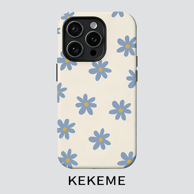 TEMU Phone Case - Small Flower White Film 2-in-1 Suitable For Iphone 17 16 15 14 13 12 11 Pro 15 14 Plus 17 Coverage Anti-drop Unisex Phone Case