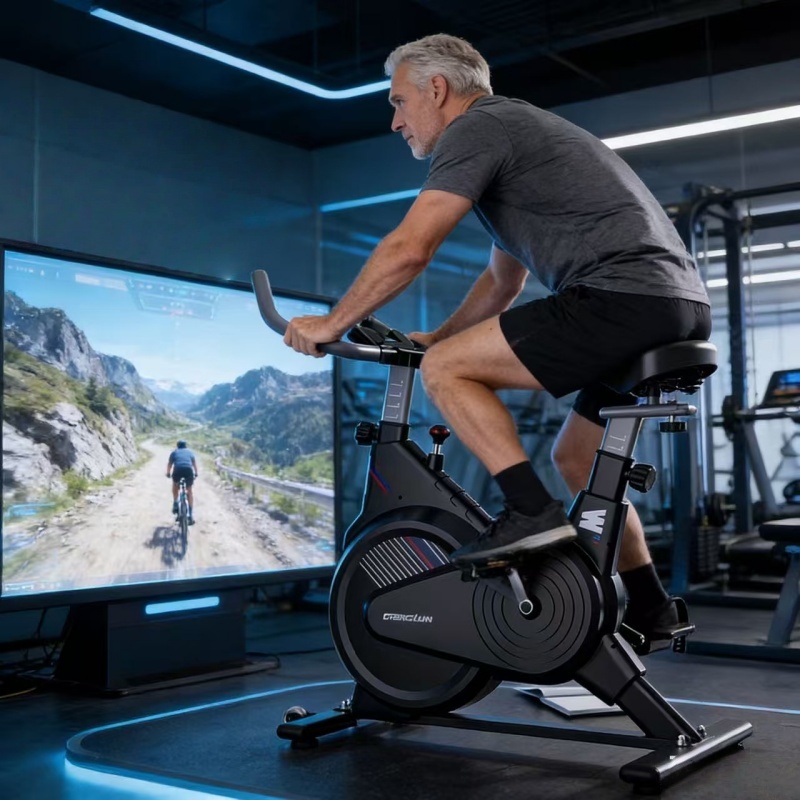 A Must-Have for Home Gyms! High-End Exercise Bike with Padded Seat And Thickened Material, Perfect for Both Weight Loss And Fitness: This High-End Exercise Bike Is a Dedicated Equipment for Fitness And Weight Loss, Without Battery