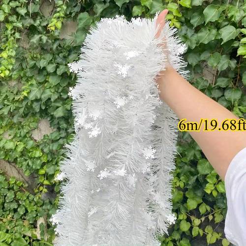 19 69ft 39 38ft new year 2026 tinsel garlands white party garlands for new year new year gifts new year decoration supplies suitable for new year indoor and outdoor party supplies